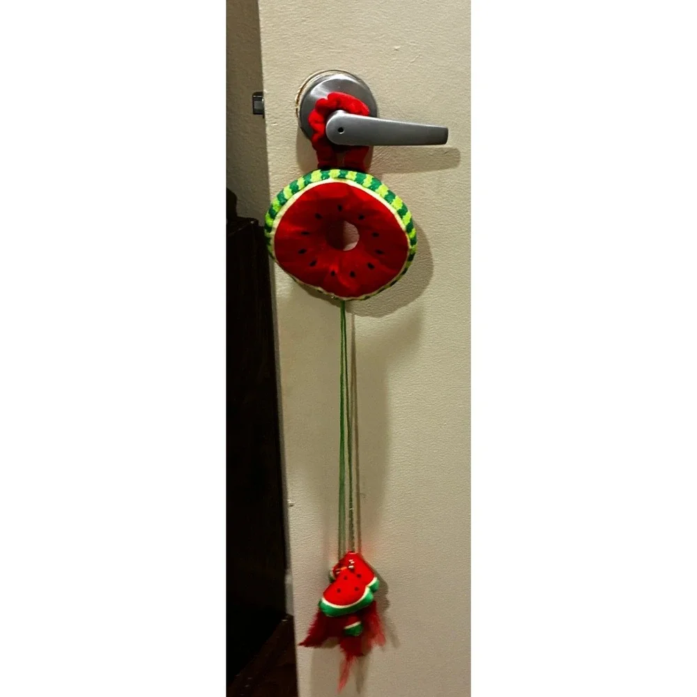 Mad Cat Watermelon Door Knob Cat Catnip & Silvervine Toy